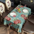 thumbnail image 4 of Pioneer Flower Floral Print Pattern Rectangle Tablecloth 60"x120",Waterproof Polyester Rectangle Table Cloth, Wipeable Spillproof Polyester Tablecloth for Dining, Camping, Indoor and Outdoor, 4 of 6