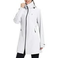 thumbnail image 2 of BALEAF Women's Long Rain Coat Packable Waterproof Windbreaker Lightweight Cycling Jacket with Hood White XXL, 2 of 7