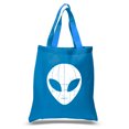 thumbnail image 1 of LA Pop Art Small Word Art Tote Bag - I COME IN PEACE, 1 of 2