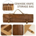 thumbnail image 3 of Leather Pocket Knives Roll Carry Storage Pouch Chef Knives Organiser Bag US Stock, 3 of 10