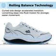 thumbnail image 5 of AOV Men's Shoes Walking Arch Support Orthotic Sneakers Plantar Fasciitis Wide Tennis Shoes for Heel and Foot Pain Relief White 9, 5 of 7