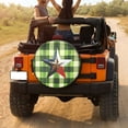 thumbnail image 3 of KAKALAD American Star Texas Green Buffalo Plaid 03 Spare Tire Cover Universal Vehicle Accessories Buckle Car Tools 14”in, 3 of 6