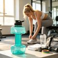 thumbnail image 6 of LEHOZIHEQ Dumbbell Shape Water Bottle, Portable Weight Water Bottles, Dumbbells Travel Cup, Eco-Friendly Cup for Gym, Yoga, Running, Outdoors, Cycling, and Camping, 6 of 7