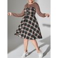 thumbnail image 1 of Más el tamaño de la tela escocesa con capucha con cordones de la línea vestido Rosegal Vestidos casuales de talla grande, 1 of 5