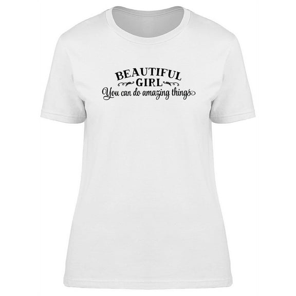 Beautiful Girl Design T-Shirt Women -Image by Shutterstock, Female XX-Large