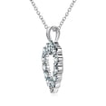 thumbnail image 3 of Sterling Silver 1.75 Ct Aquamarine Open Heart Necklace, 3 of 3