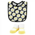 thumbnail image 3 of Hudson Baby Infant Girl Cotton Bib and Sock Set, Pretty Daisy, One Size, 3 of 5