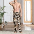 thumbnail image 2 of Kdxio Retro Hydrangeas Print Mens Pajama Pants Set Sleep & Lounge Pants, PJ Bottoms with Pockets and Button Fly-Small, 2 of 6