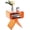 Orange, variant on Solaround Acrylic Side Table Nightstand, 15.4''L x 11.8''W x 17.7''H, Orange