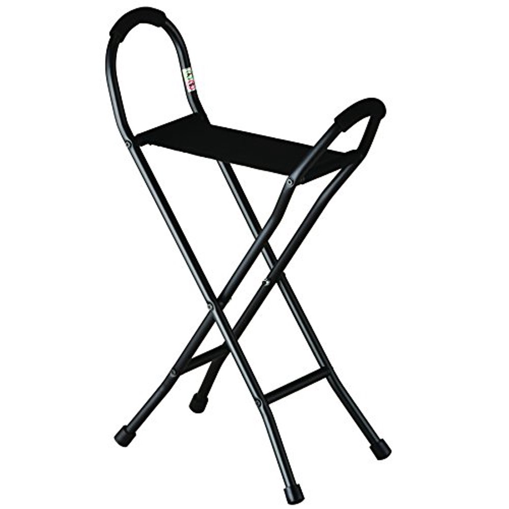 NOVA Sling Seat Folding Cane, Travel Cane with Sling Seat, Portable Sling Seat for Events