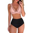 thumbnail image 2 of Mejor Belleza Mujer Traje de Baño de Moda Aumentar el tamaño 2 Piezas Tankini Tops de Bikini y Partes de Abajo Rosa XL, 2 of 8