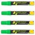 thumbnail image 2 of Plumones para Cristal Borrables ChalkyGreen 4 Pzas Verde Neon Marcador para Pizarrón Punta redonda mediana. VentDepot MXMQG-004, 2 of 2