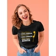 thumbnail image 2 of Just Call Auntie Graphic Women Black T-Shirt, Female Large, 2 of 4