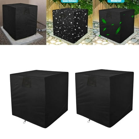 

2x Window Air Conditioner Cover Water Resistant Breathable Heavy Duty Durable Windproof Cover for Outside Units Outdoor