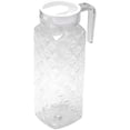 thumbnail image 1 of Tea Pitcher, Acrylic Kitchen Water Pitcher with Lid, Diamond Pattern Tea Beverages for Juice(Transparent, 1.1 liters 1-50), 1 of 7