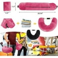 thumbnail image 5 of Stuffable Travel Neck Pillow, 2 in 1 U-Shaped Stuffable Neck Pillow for Travel, Long Flights or Quick Sleeps Multifunctional Fillable Velvet Neck Cushion Stuffing Spare Clothes (Black), 5 of 10