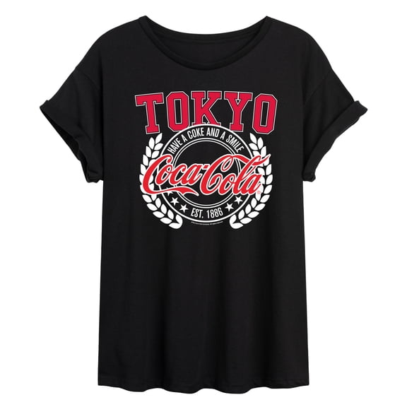 Coca-Cola - EST 1886 - Have A Coke & A Smile - Tokyo - Juniors Ideal Flowy Muscle T-Shirt