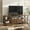 Retro, variant on Rugerasy 63 in Modern-Industrial TV Stand with 2 Fabric Drawers,Entertainment Center,Media Console with Storage Shelves,Open Design & Metal Frame,White