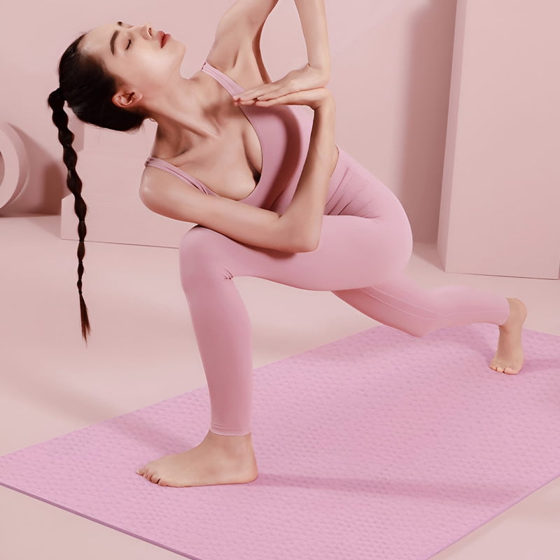 Pink Foldable Yoga Mat Eco Friendly EVA Folding Travel Fitness Exercise Mat 3/4/6mm Thicknesses for Yoga Pilates Workouts