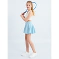thumbnail image 4 of SILVERCELL 4-14Y Teens Girls Casual Mini Skirts with Liner, Kids Athletic Solid Culottes Pleated Skater Skirt Skorts, 4 of 9