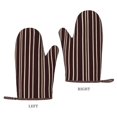 thumbnail image 3 of A Pair Of Heat Insulation And Anti-Perm Gloves 7×11in Thick Anti-Perm Palm With Silicone Piece Lanyard Design Is Easy To Hang Maroon Stripe_1, 3 of 8