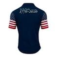 thumbnail image 4 of Domuza Men's 250th Anniversary Usa Polo Shirts Usa Flag Pattern Casual Collared Short Sleeve Button-Up T-Shirts 2026 Summer Trendy Comfy Loose Fit Tops Navy S, 4 of 4