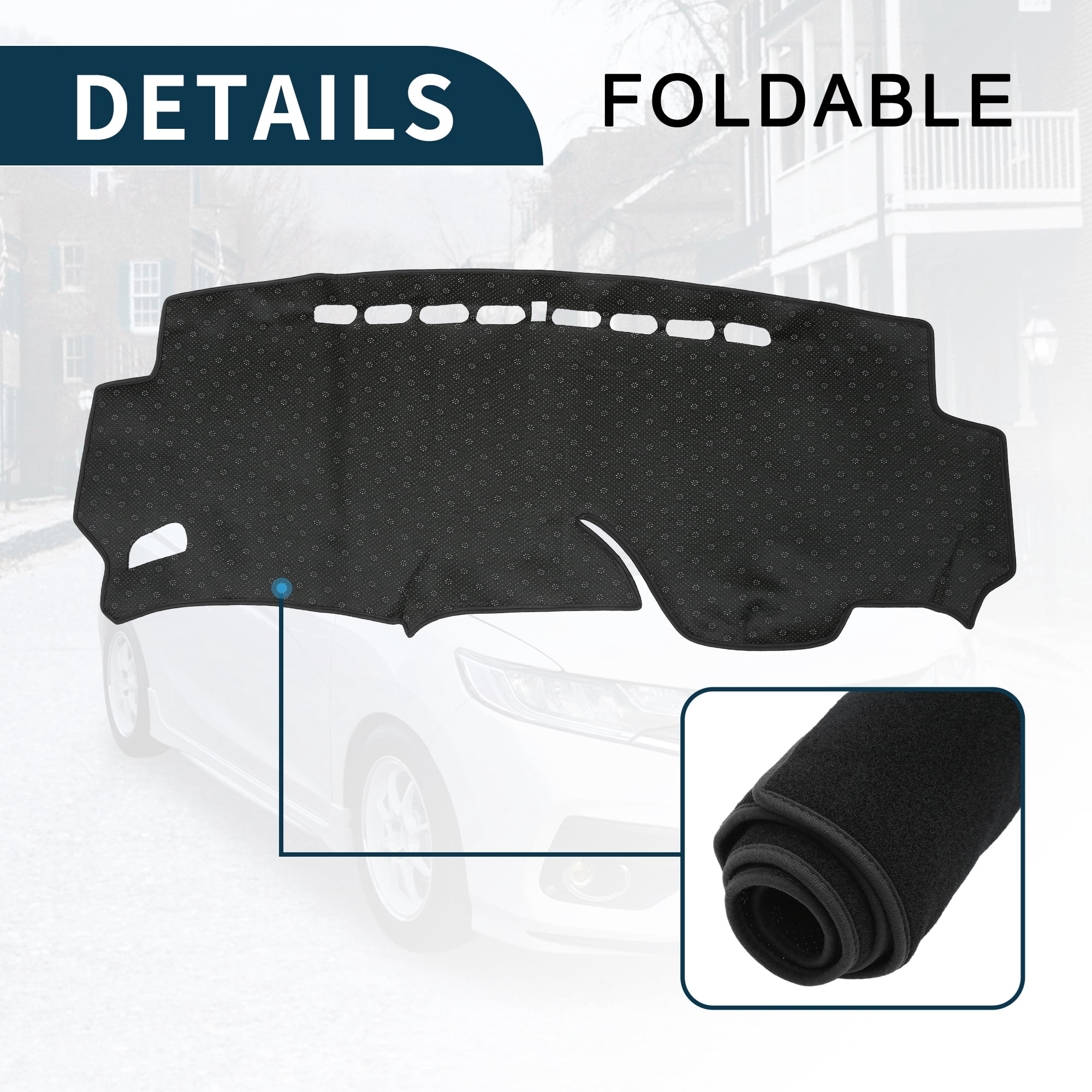 Unique Bargains Dash Cover for Honda Fit Non-Slip Center Console Dash Board Mat