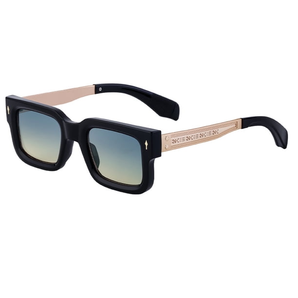Gafas de sol cuadradas retro para hombre, gafas de sol minimalistas resistentes a los rayos UV para mujer