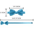 thumbnail image 2 of Hanerdun Kids Bowtie Pre-Tied Neckties Toddler Teen Boys Adjustable Solid Bow Ties Lake Blue, 2 of 5
