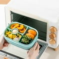 thumbnail image 4 of 1900Ml Portable Lunch Box Food Container 3 Layer Salad Bowl Camping Lignt Blue, 4 of 9