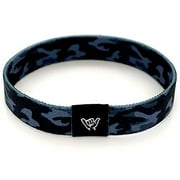 Hang Loose Bands-comfy beach,friendship bracelets are boho chic-wristband bracelet for women, men and teens. (Midnight Camo, Small 6.5" length (most common fitting size)