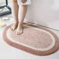 thumbnail image 4 of sruoe Bathroom Rugs, Bath Mat for Bathroom Floor 1pcs, Bath Mats for Bathroom Floor Non Slip Non Skid, Rectangular Polyester Floor Mat for Bath Door Household, Pink, 4 of 5