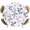 Purple;, variant on Elastic Fitted Round Tablecloth, Purple Grey Botanical Waterproof Stretch Table Cover for 55"-60" Tables, Watercolor Spring Floral Summer Leaf Washable Outdoor Tablecloths for Patio, Picnic, Camping