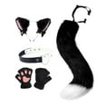 thumbnail image 4 of Conjunto de orejas y cola falsas, disfraz de Lolita para cosplay para fiesta temática de animales, club nocturno negro, 4 of 8