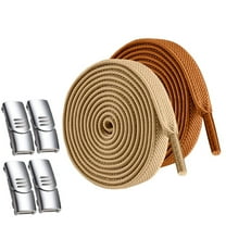 2 Pair No Tie Elastic Flat Shoe laces Magnetic Buckle Replacements Tieless Shoelaces for Sneakers