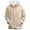sweatshirt for women - Beige, variant on Women Hooded Sweatshirt Full Faux Fur Trim On Hood Cuffs Hem Long Sleeve Pullover with Kangaroo Pocket Soft Warm Winter Street Outerwear,S