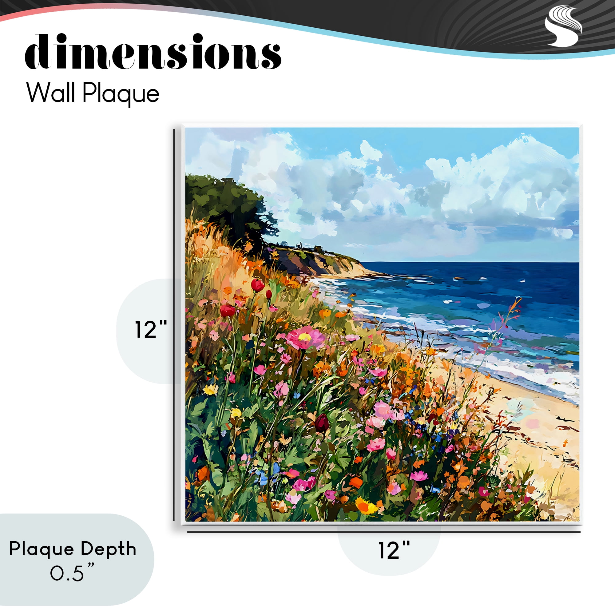 Stupell Industries Enchanted Oceanside Meadow Wall Plaque Art, design by Creative Studio