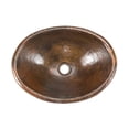 thumbnail image 2 of LO17RDB Small Oval Self Rimming Hammered Copper Sink, 2 of 3