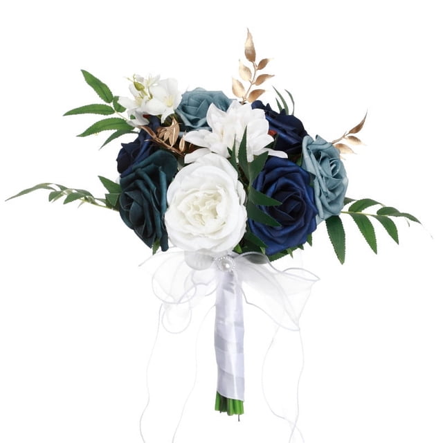 XmhyTop Ramo de dama de honor azul, ramos de boda para damas de honor, ramos de novia para damas de honor, boda, ceremonia, aniversario, regreso a casa
