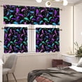 thumbnail image 2 of Halloween Bat Kitchen Curtains and Valances 3 Piece Set,Valance Curtains for Kitchen Windows Halloween Kitchen Curtains Tiers and Valances for Cafe Living Room Window Decoration, 2 of 5