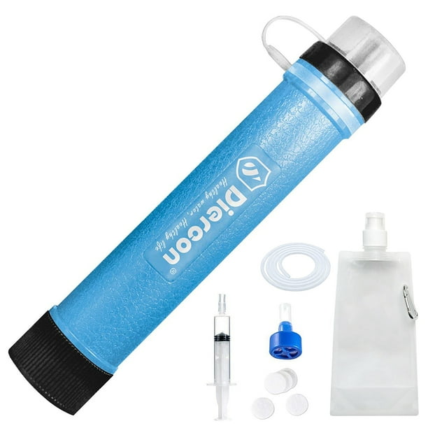 Filtro de agua Paja Equipo portátil de filtración de 3 etapas para ...
