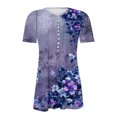 thumbnail image 5 of Bogo Trendy Summer Tops Womens Plus Size Tops Dressy Casual Orange Womens Blouses Casual Plus Size Soft Cotton V Neck T Shirts Women Loose Fit, 5 of 5