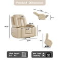 thumbnail image 3 of Power Lift Recliner Chair - Heat and Massage, Faux PU Electric Lift Recliner for Elderly & Mobility Impaired, Adjustable Back and Legs, Heavy Duty Lift Chair for Seniors, 3 of 7