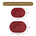 thumbnail image 3 of BNM Non-Slip Washable Bath Rug Set, 20" x 30", 24" x 36", Burgundy, 3 of 8