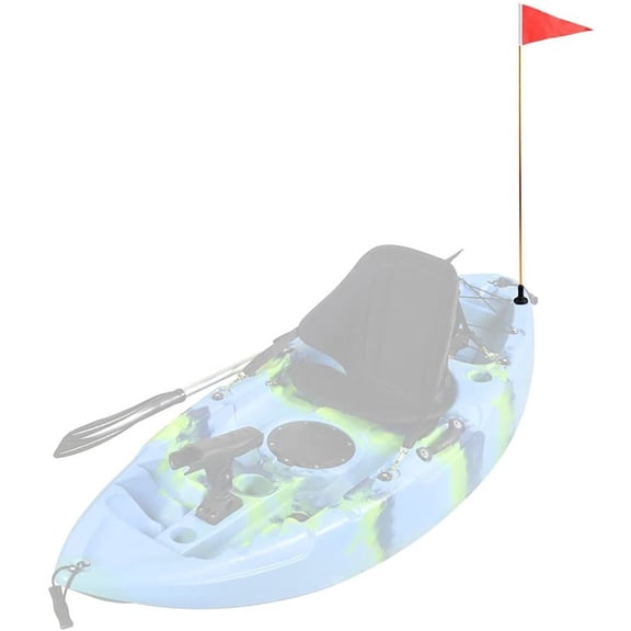 Luxshiny 1Set Professional Kayak Flag Folding Multi-Function Safety Flag Boat Accessory