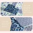 thumbnail image 7 of Whale Flotilla Reversible Patchwork Quilts King Size, Lightweight Boho Printed Bedspreads Coverlets Oversized Quilt Bedding Set with 2 Pillow Shams for All Seasons, Paisley Flowers, 7 of 7