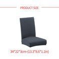 thumbnail image 3 of Couverture de Chaise de Salle à Manger Solide Confortable Universel à Domicile Fournitures Anti-Rides Rotation Housse Résistant à l'Usure Forme de Diamant Style Simple Gaine de Protection Gris, 3 of 6