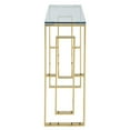 thumbnail image 3 of Contemporary Stainless Steel & Glass Console/Desk in Gold, 3 of 6