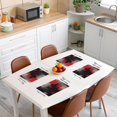 thumbnail image 3 of Black and Red Abstract Placemats Set of 4 Modern Art Placemats for Dining Table Indoor Outdoor Kitchen 12"x18" Geometric Table Mats Placemat Kitchen Dining Table Geometry, 3 of 4