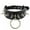 O-Ring Rivet 41cm, variant on Gothic Punk Black PU Leather Spiked Rivet O-Ring Collar Stud Choker Necklace-Bat Wing 44cm